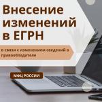 Внесение изменений в ЕГРН